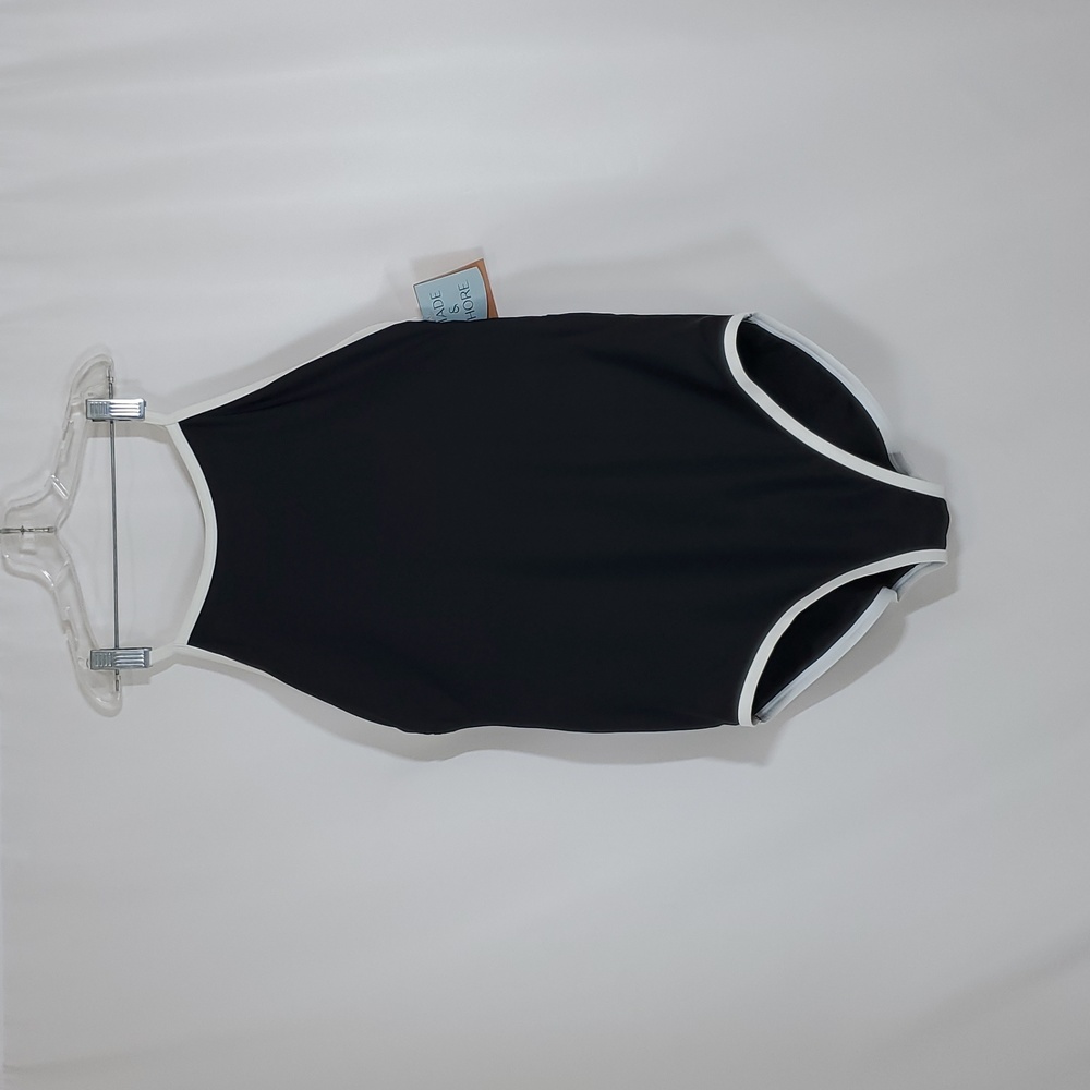 Shade & Shore Woman's Contrast Binding Highneck Full Coverage Tummy Control - Picture 7 of 15